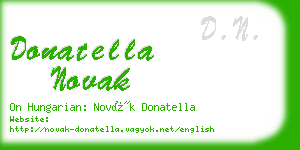 donatella novak business card